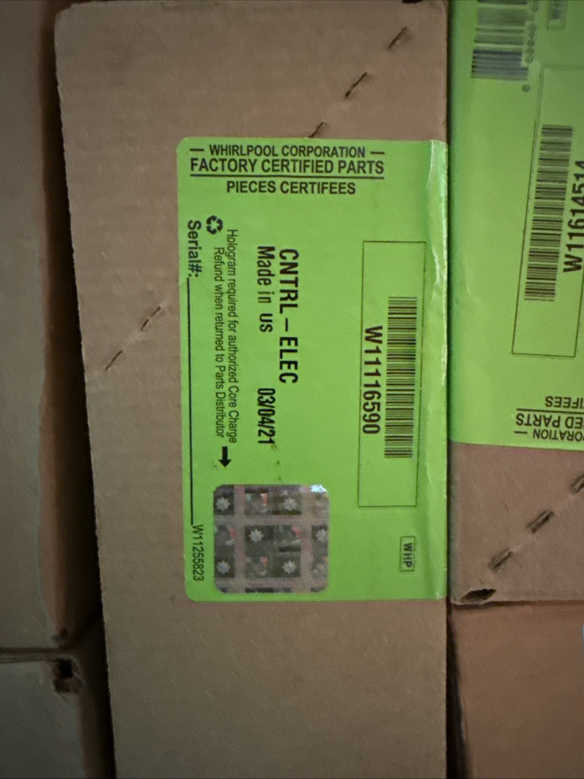 Genuine Whirlpool Washer Control W10865064 gallery