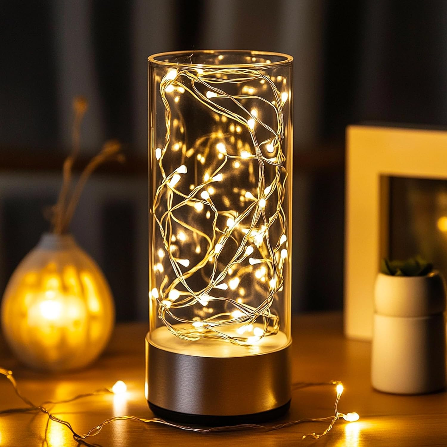 66 FT 200 LED USB Copper String Lights Warm White for Bedroom Wall Ceiling Decor gallery