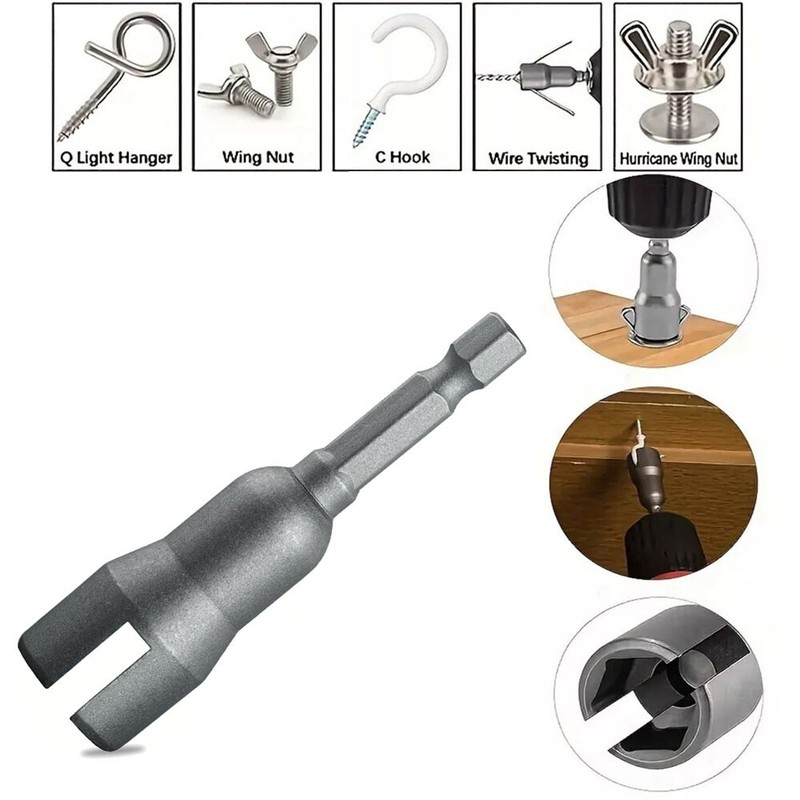 Hurricane Wing Nut Driver - Wingnut Driver Socket Tool for Power Drill gallery