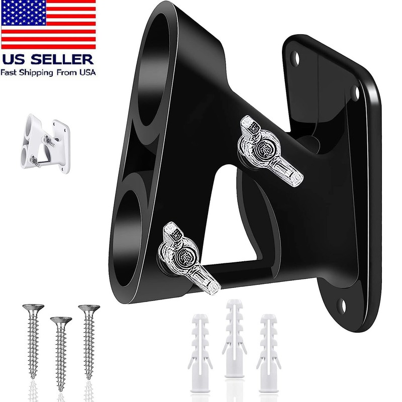 Two-Position Flag Pole Bracket Heavy Duty Cast Aluminum Wall Mount for Outside gallery
