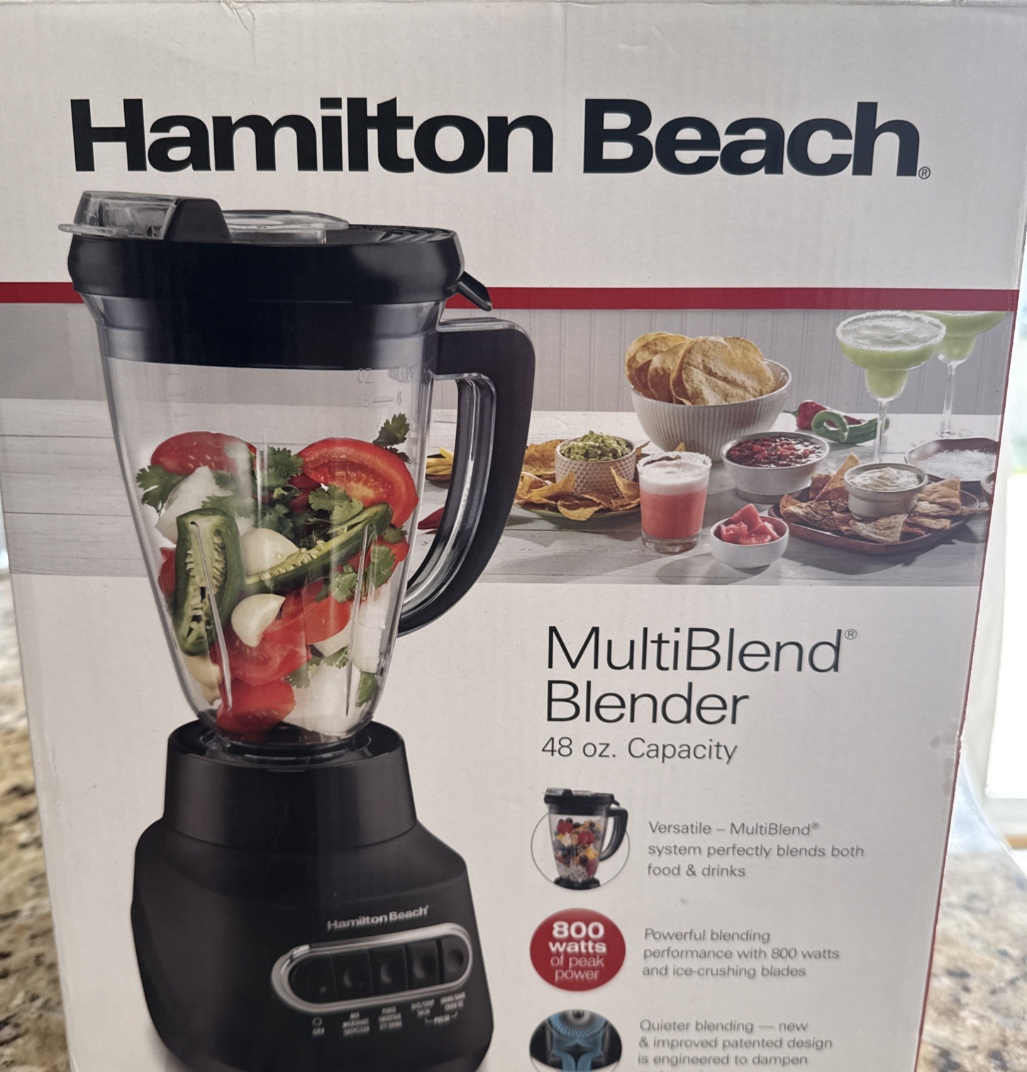 Hamilton Beach MultiBlend Blender 48oz Capacity 800 Watts Versatile Power Quiet gallery