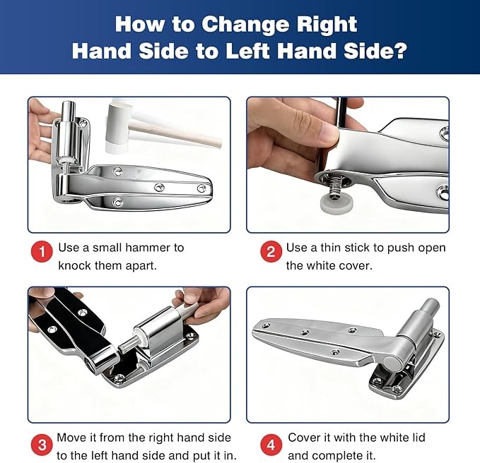 Open Box Walk in Cooler Freezer Door Hinge, 1248 Spring Assisted Hinge, Offset gallery