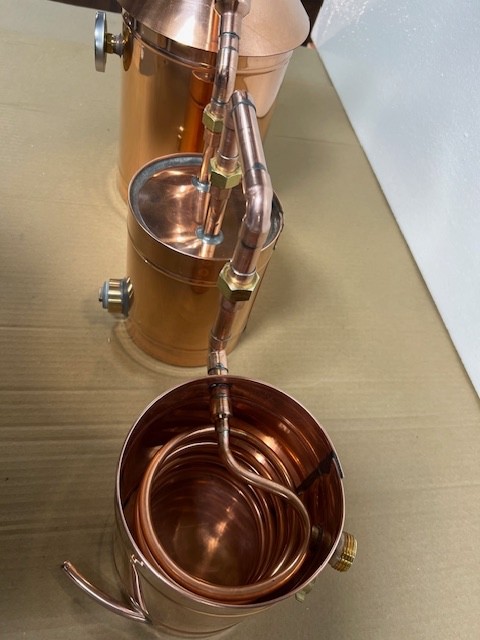 2 Gallon Copper Still with Thumper & Worm Compact Distiller Made In The USA gallery