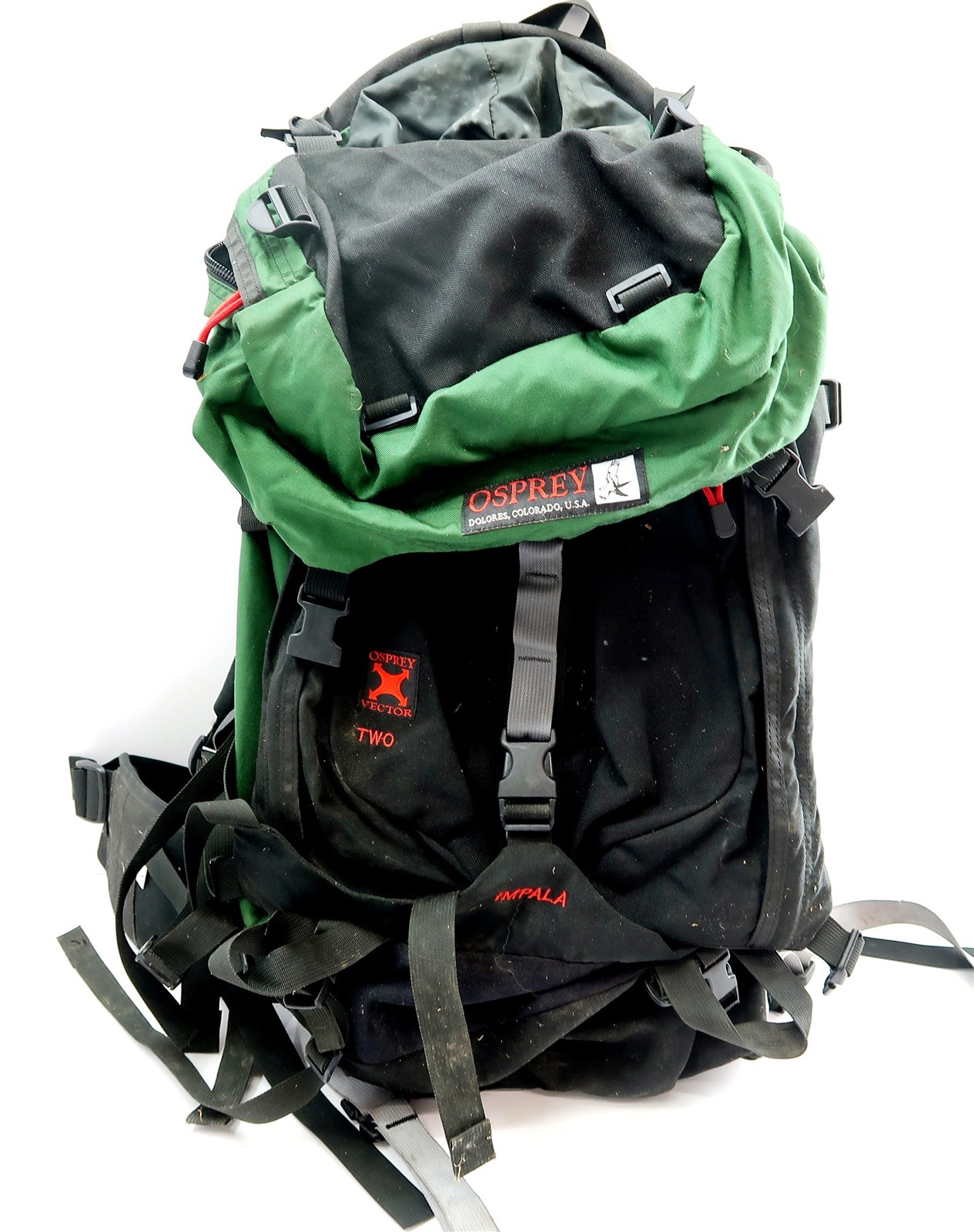 OSPREY IMPALA Large Hiking Backpack 26" Tall with Vector Two Pack ~ Lightweight 