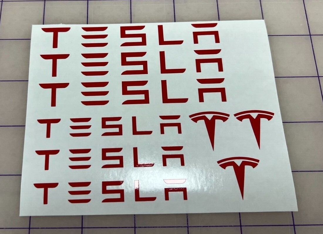 9 Brake Caliper Decals for Tesla High Temp Heat Resistant Stickers gallery