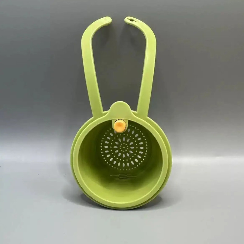 1pc Press Type Drain Basket Kitchen Sink Food Strainer Organizer - NEW gallery