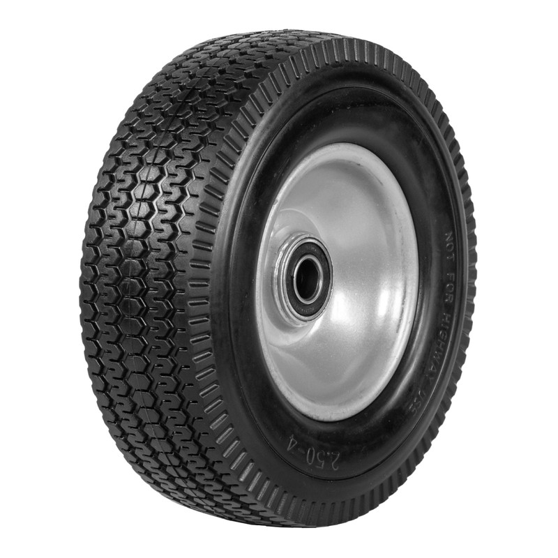 2pcs 8-Inch Solid Flat Free Tires and Wheels 2.50-4 for Hand Truck Garden Cart gallery