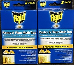 2 Boxes Raid Pantry & Flour Moth Traps. Lasts 6 months. No Insecticides. 4 Total