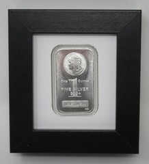 1 OUNCE SILVER BAR (NOT INCLUDED) SMALL DISPLAY FRAME