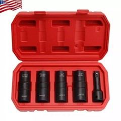 1/2″ Dr. 5pc Thin Wall Flip Impact Socket Set For CAR RIMS TIRES LUG NUTS Tool