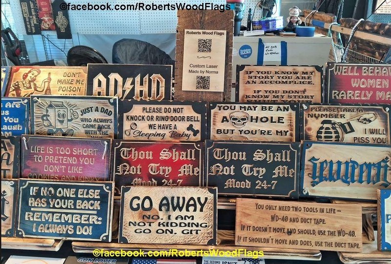 Difficult & Talks Back Engraved Wood Sign 11.25x18x.75 Inch gallery
