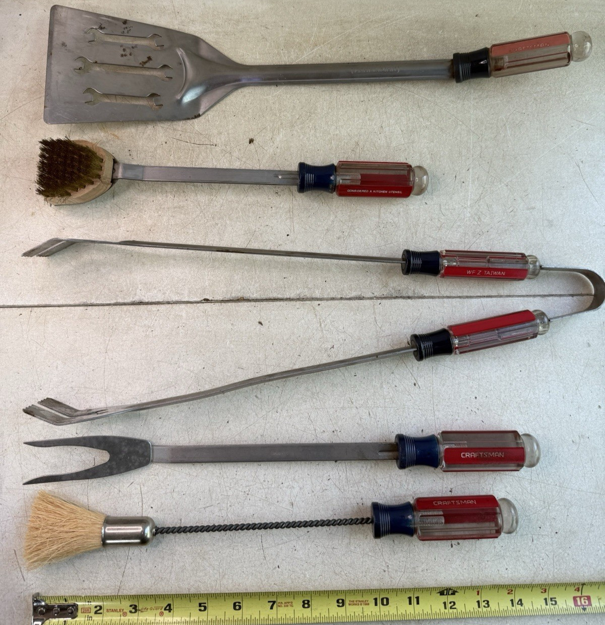 Craftsman 5 Piece Barbecue Accessory Set Grill Tools BBQ Utensils / USED /Taiwan gallery