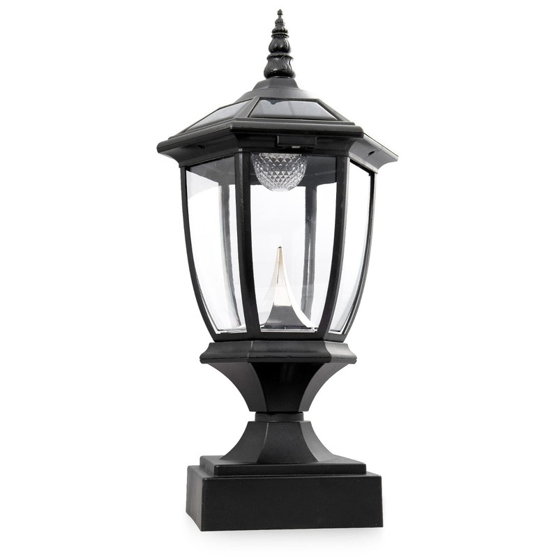 Outdoor Solar Post Light Lamp Lantern 6x6 LED Deck Cap Fence Path Vinyl Garden gallery