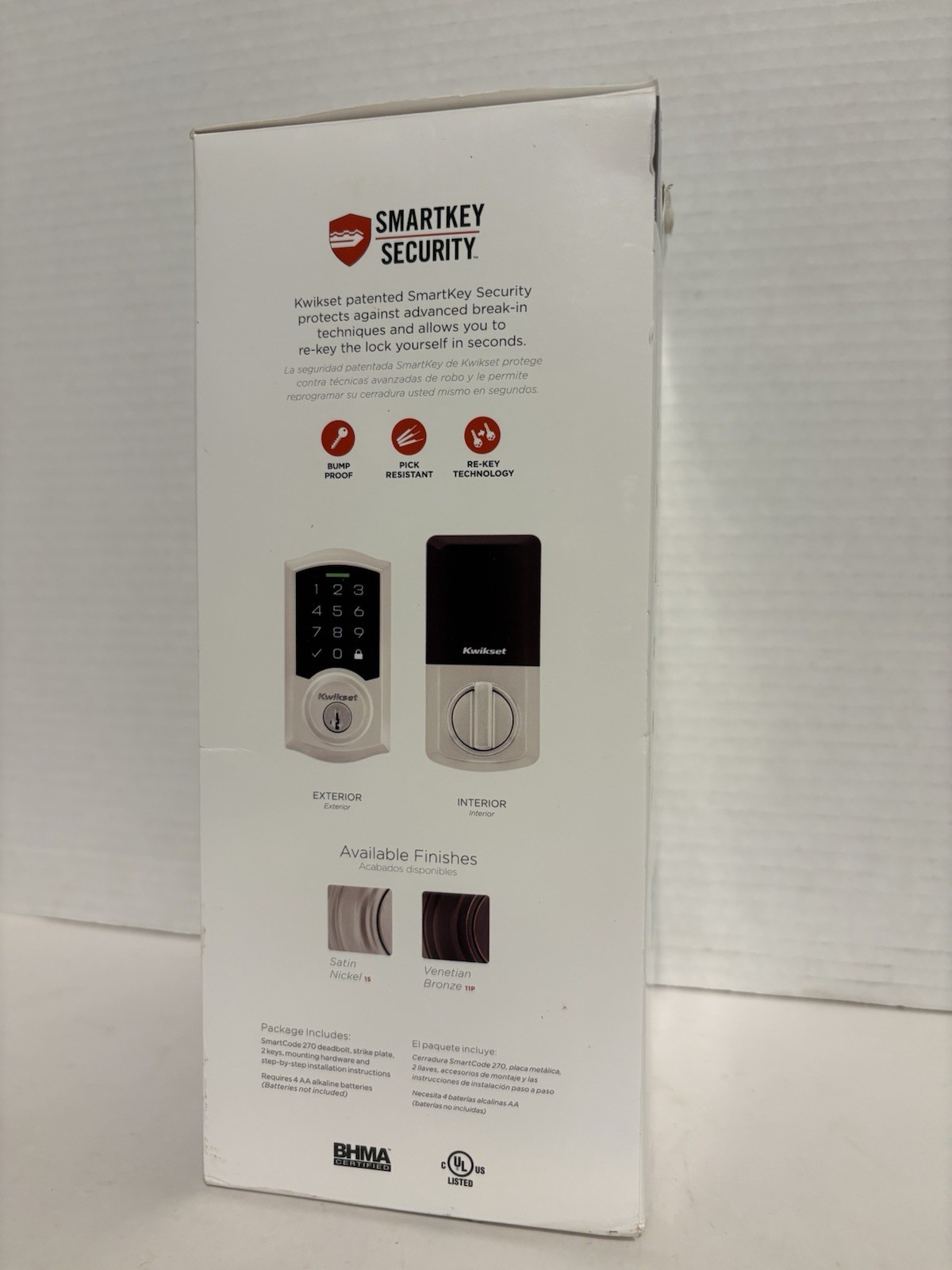 Kwikset SmartCode 270 Satin Nickel Touchpad Lock- Brand New Open Box! SHIPS FREE gallery