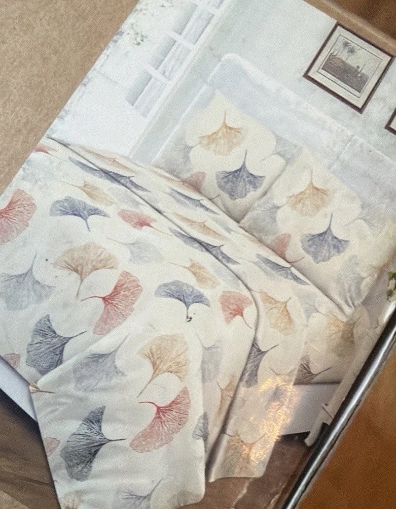 Tree Organic 100% Premium Quality Cotton 2000 Queen Sheet Set Botanical New gallery