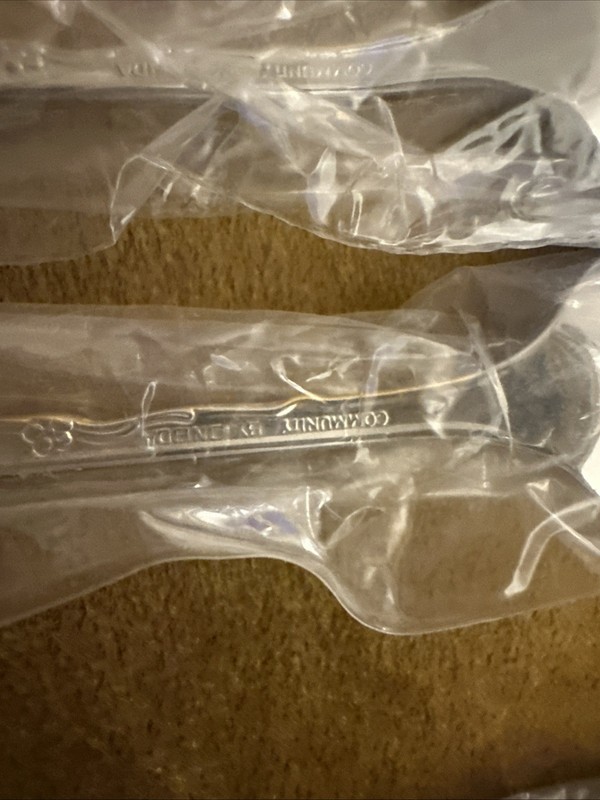 (4) ICED TEASPOONS Oneida Community GOLDEN BELLE ROSE Stainless - (2Available gallery
