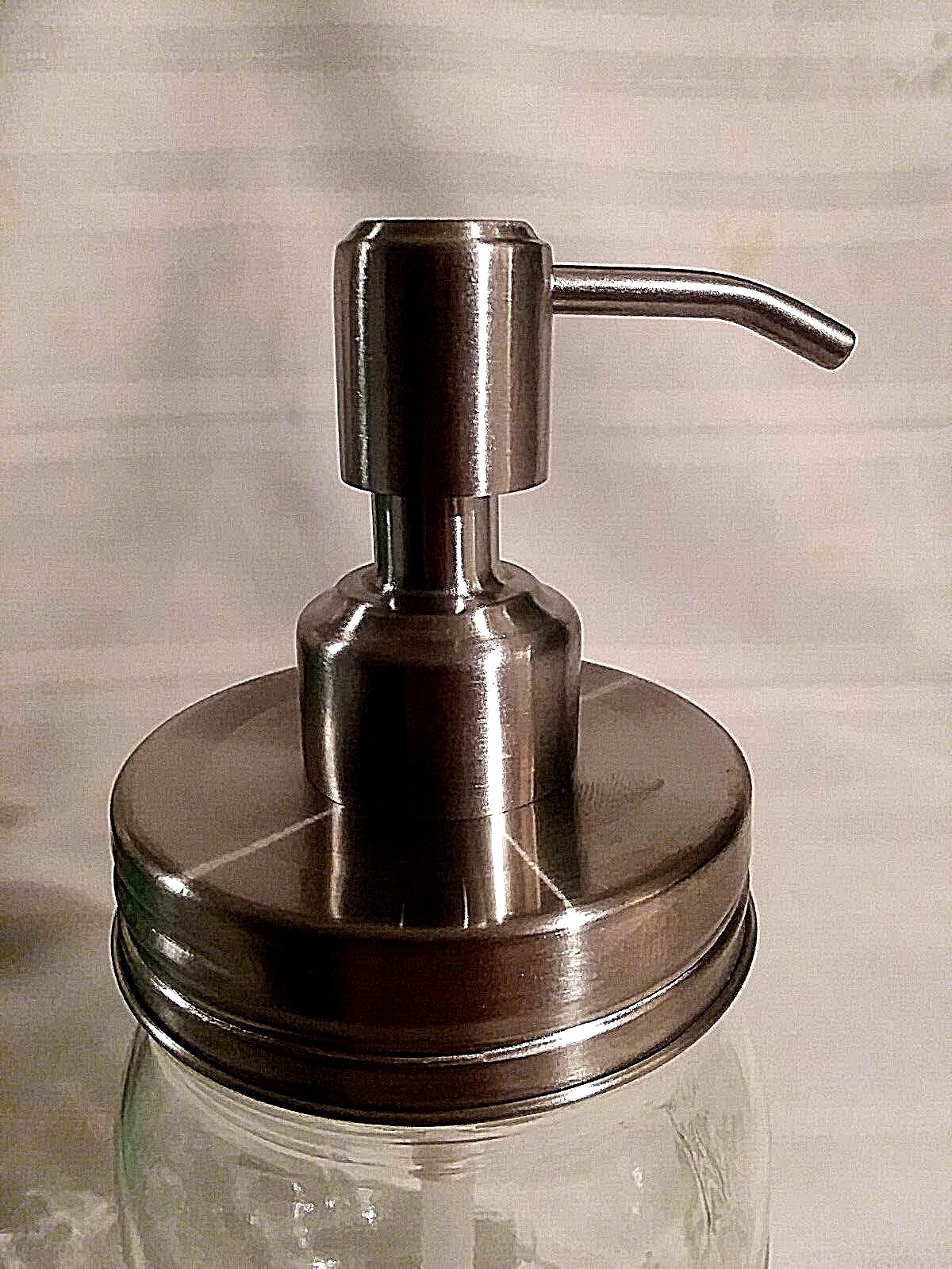 SOAP Pump DISPENSER ~ BALL Mason Jar ~ STAINLESS STEEL Gift ~ PINK PURPLE GLASS gallery