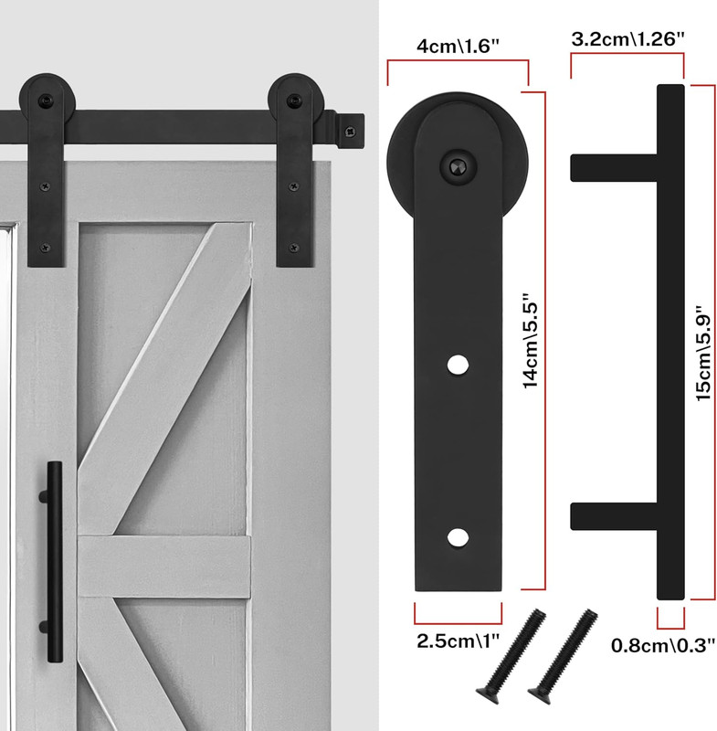 Rustic Grey Barn Door Mirror - 37" X 26" Farmhouse Wall Decor for Any Room gallery