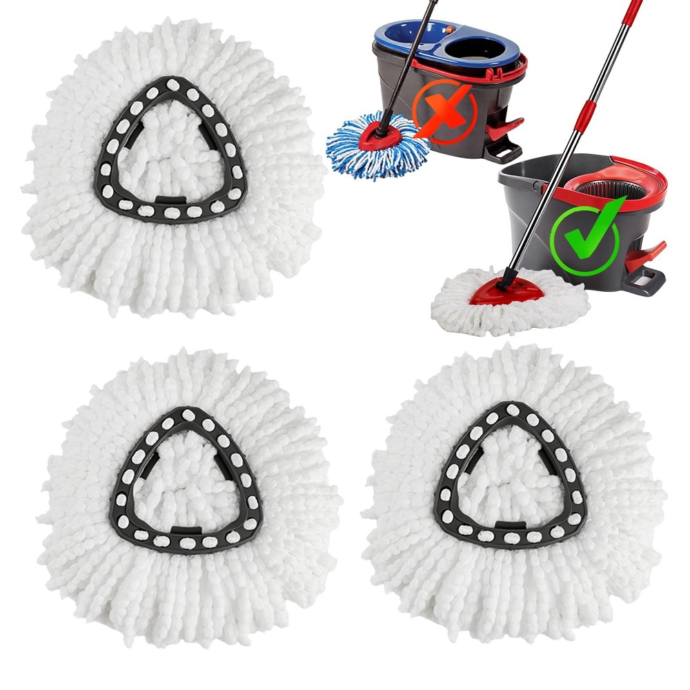 Spin Mop Replacement Heads Microfiber Refills for O-Ceda Mop Washable Tools