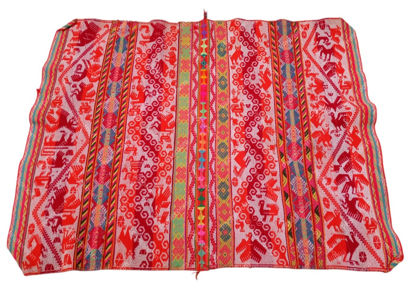 Aguayo Peruvian Andean Woven Wool Geometric Figures Cusco Region gallery