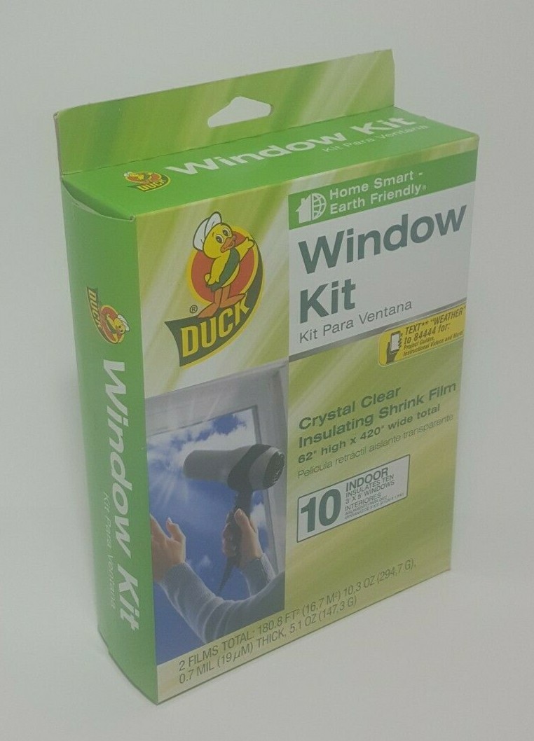 Duck 62 in. x 420 in. Window Kit Crystal Clear Insulating Shrink Film (10-Pack) gallery