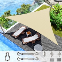 Sun Shade Sail Canopy Triangle UV Block Sunshade For Backyard Deck Outdoor 21-28