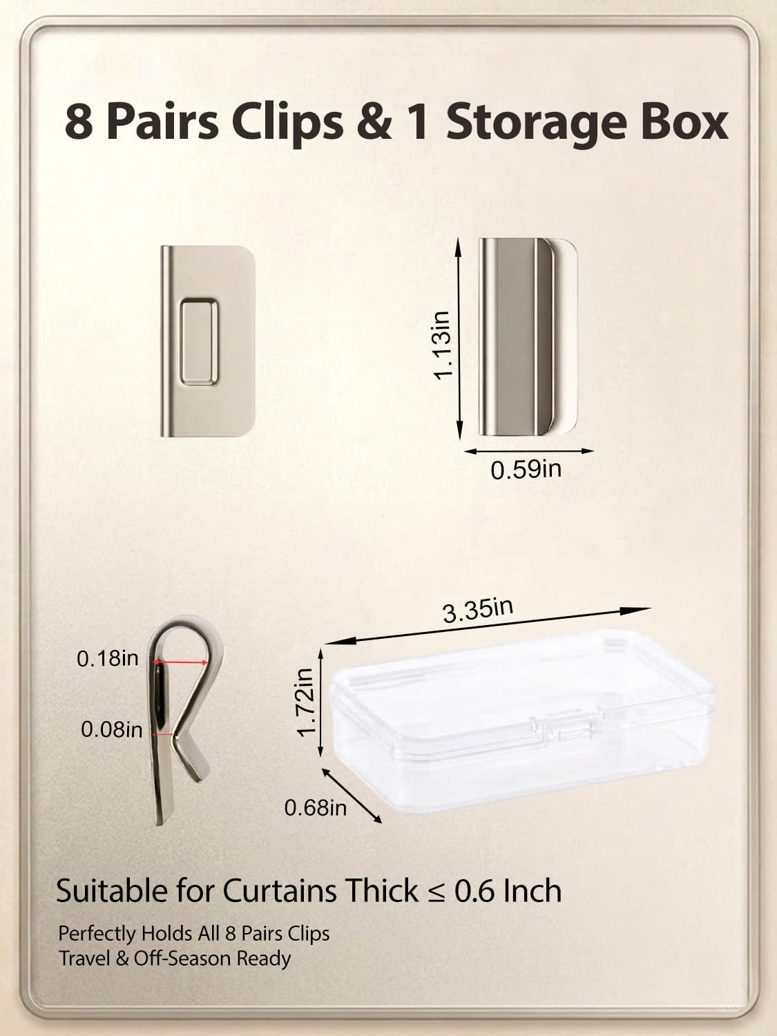 Magnetic Curtain Clips, Detachable Curtain Magnets Closure, No Drill, Magnets fo gallery