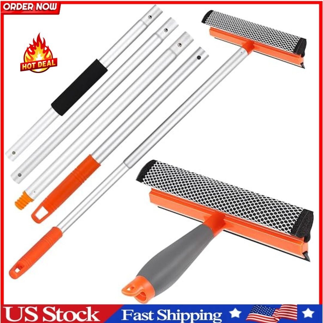Windshield Cleaner Tool 2 in 1 Car Window Squeegee with Extendable Handle gallery