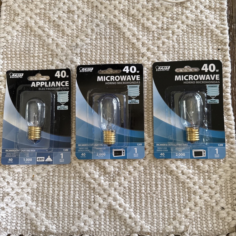 FEIT Electric 40W T8 130V Microwave Intermediate Base Clear Light Bulb (NIP)- 3