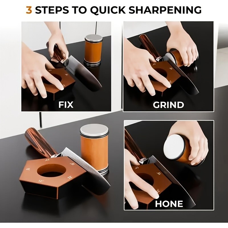 12° - 22° Multi-Angle Rolling Knife Sharpener Diamond-Coated Discs Roller gallery