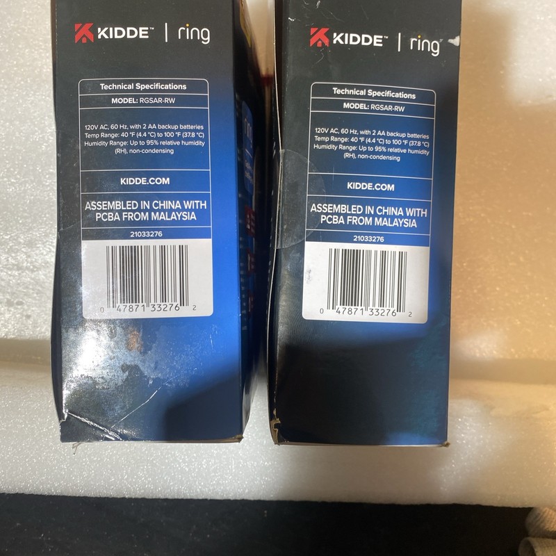 2 Pack Kidde Smart Smoke Detector, Ring App Real-Time Hardwi. Lot 2 gallery