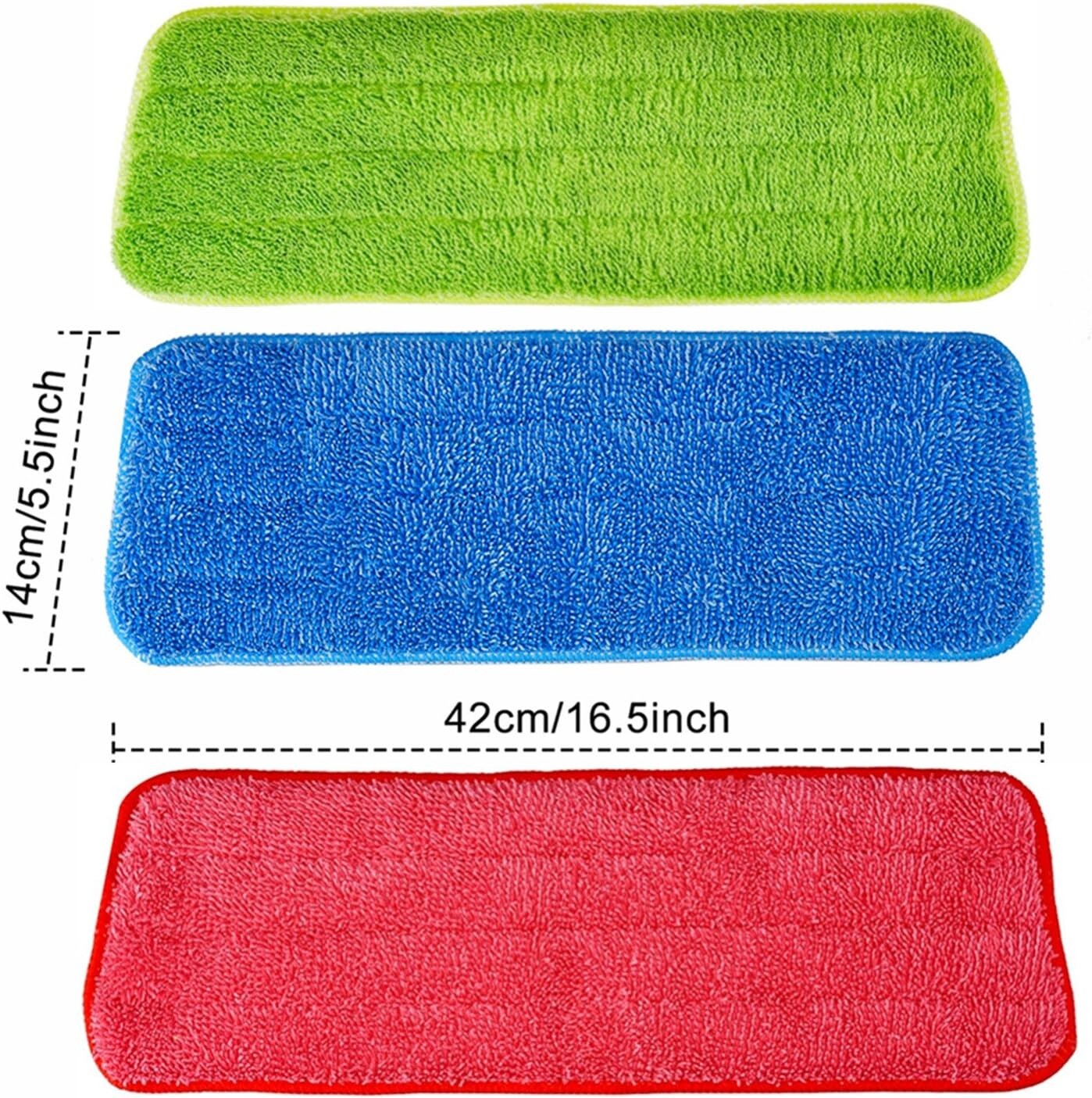 3Pack Microfiber Spray Mop Pads Replacement for Wet Dry Mops Flat Heads, 16x5.5" gallery