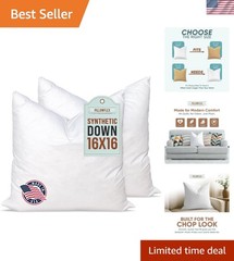 Synthetic Down Alternative Pillow Inserts for Shams – Comfy Pillows for Sleep…