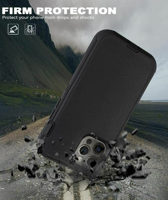 For iPhone 15 14 13 12 11 Pro Max Shockproof Defender Cover Case W/Belt Clip gallery