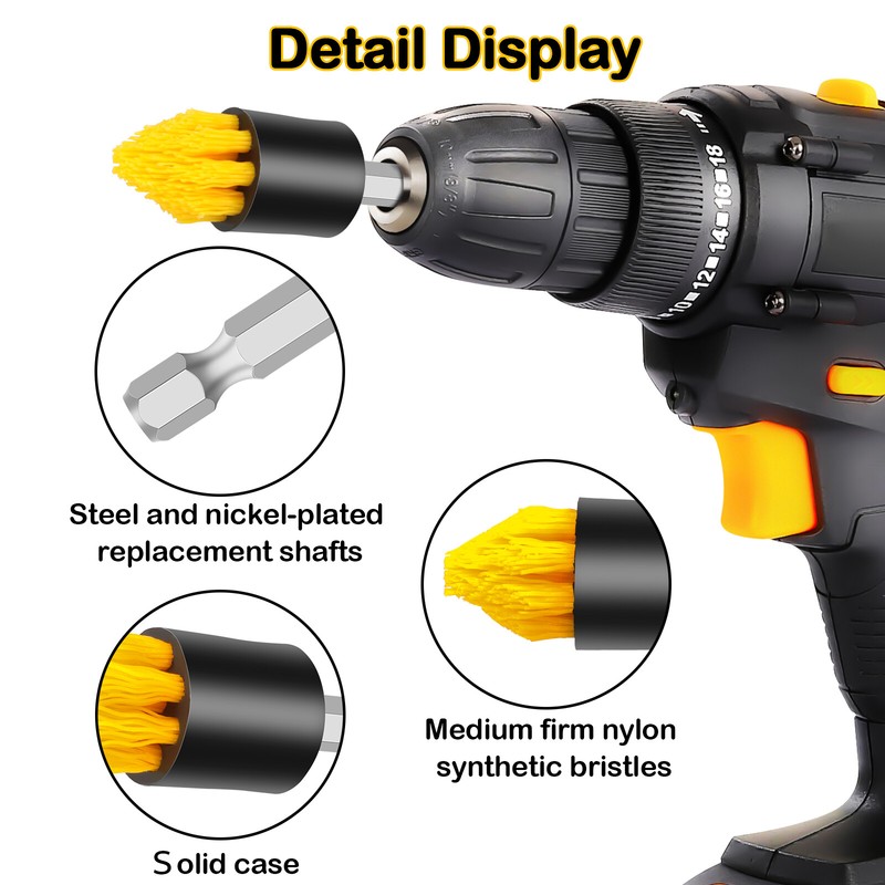 4-Pack Brush Set Power Scrubber Drill Brush Attachments For All type of Cleaning gallery
