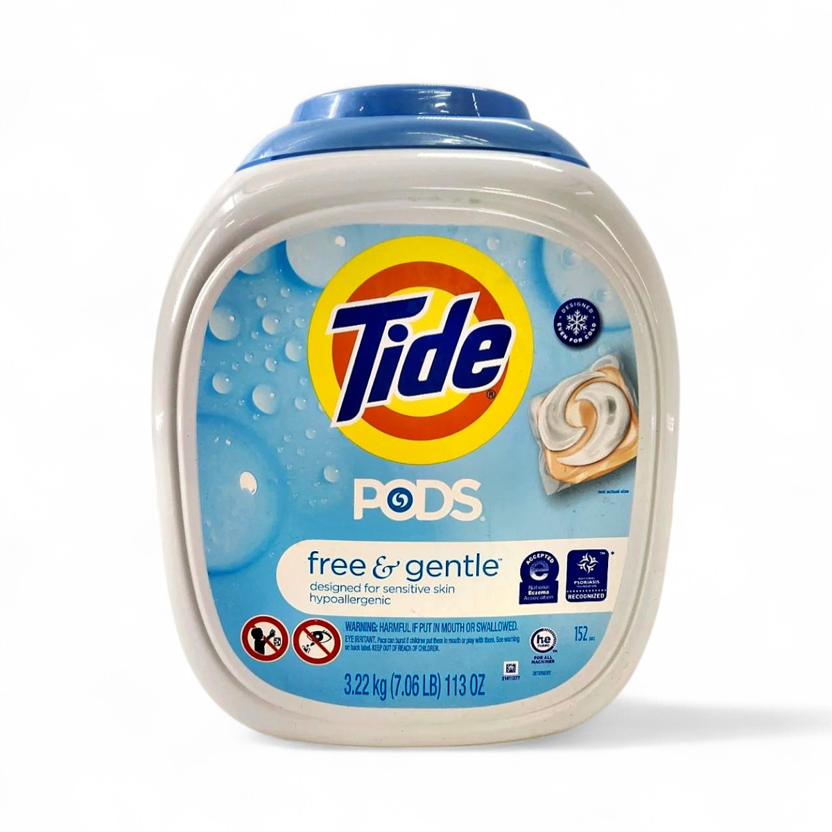 Tide PODS Laundry Hypoallergenic Detergent Pacs, Free & Gentle - 152 Count gallery