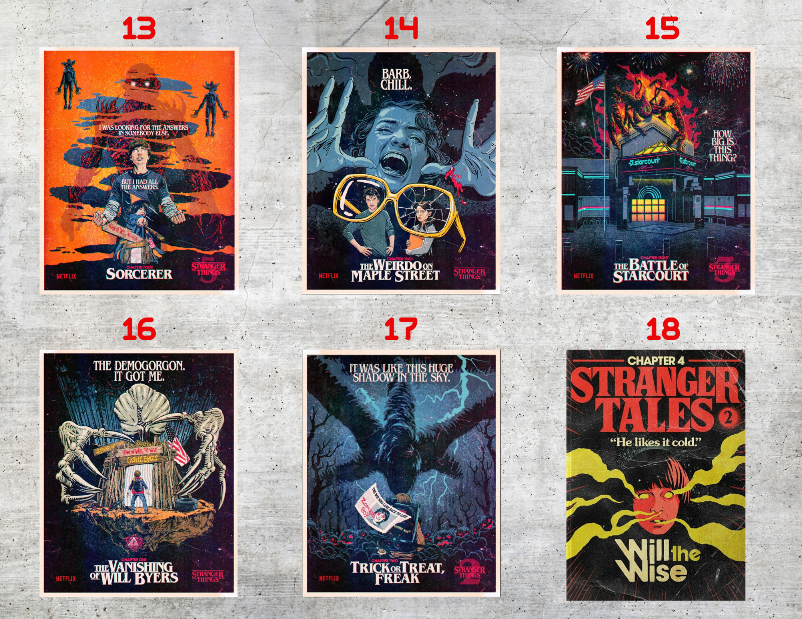 Stranger Things Wall Collage Poster Prints gallery