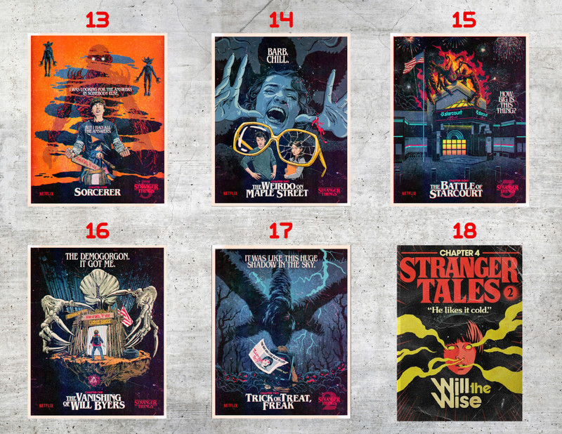 Stranger Things Wall Collage Poster Prints gallery