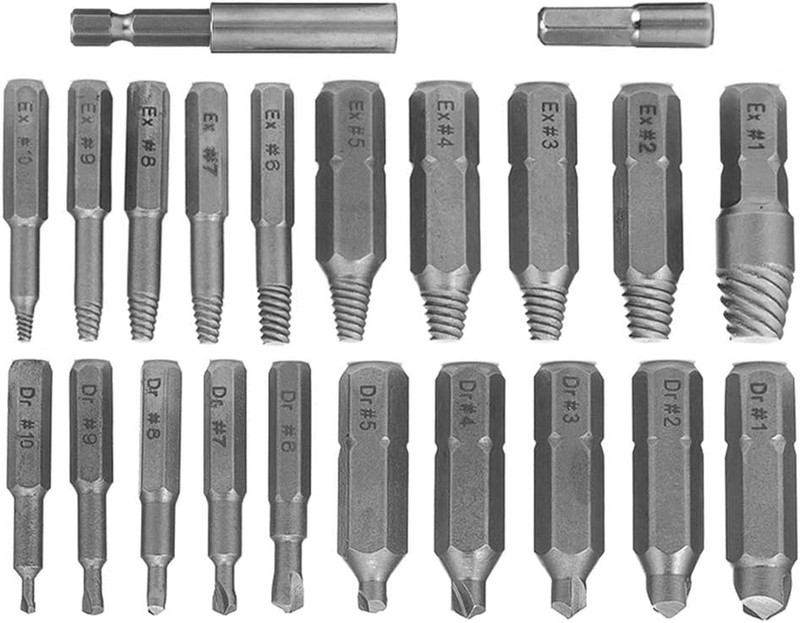 22Pcs Mini Damaged Screw Extractor Kit Small Stripped Screws Remover Easy Out Br gallery