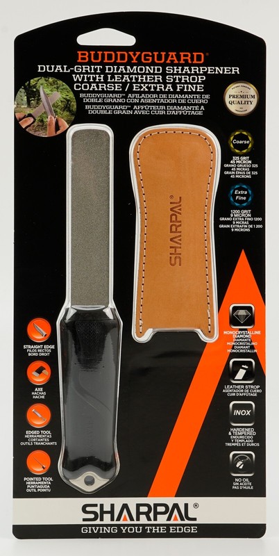 Dual-Grit Diamond Sharpening Stone with Leather Strop, Tool Sharpener for Sharpe gallery
