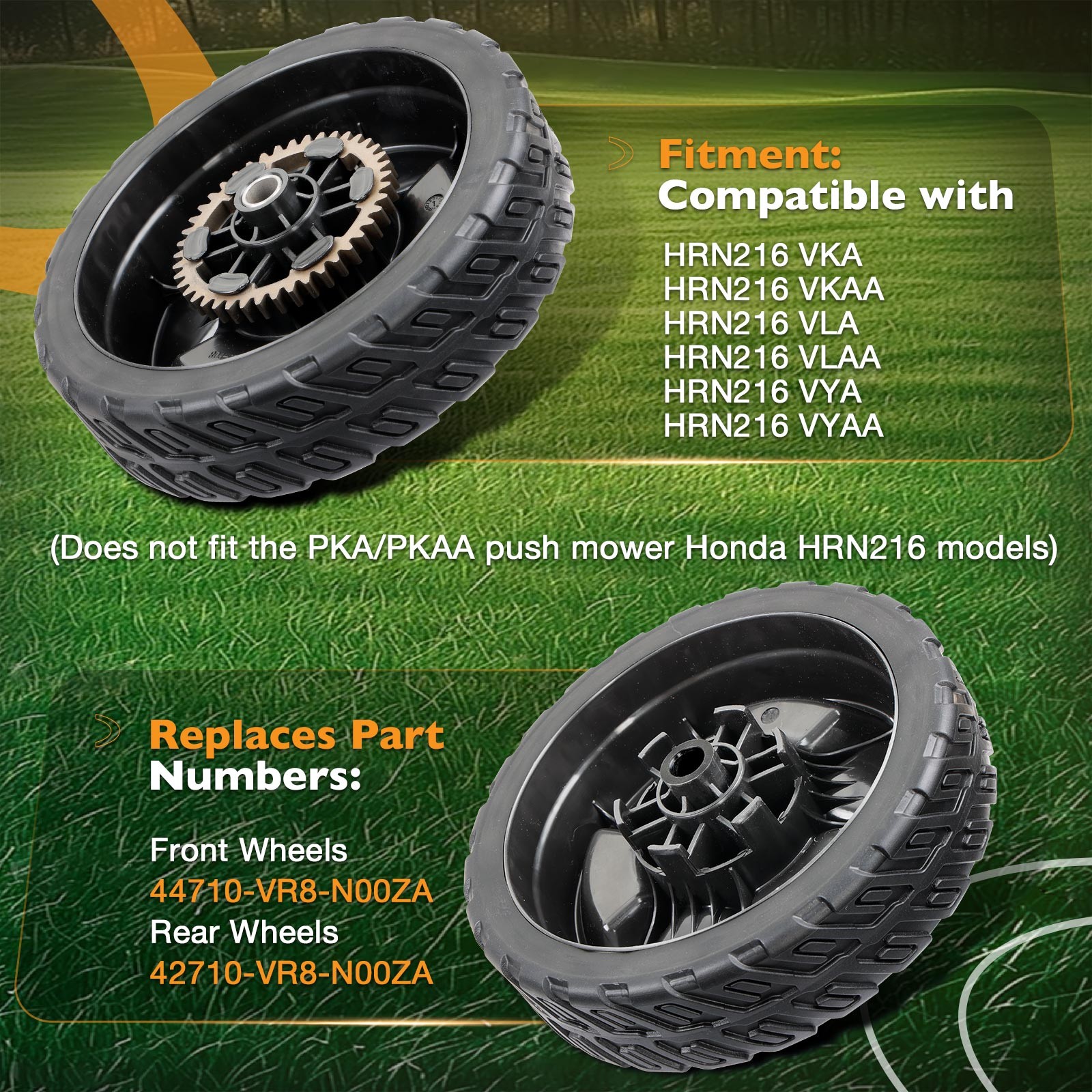 4x 8" Lawn Mower Front Wheels Kit For Honda HRN216 VKA VKAA VYAA 44710-VR8-N00ZA gallery