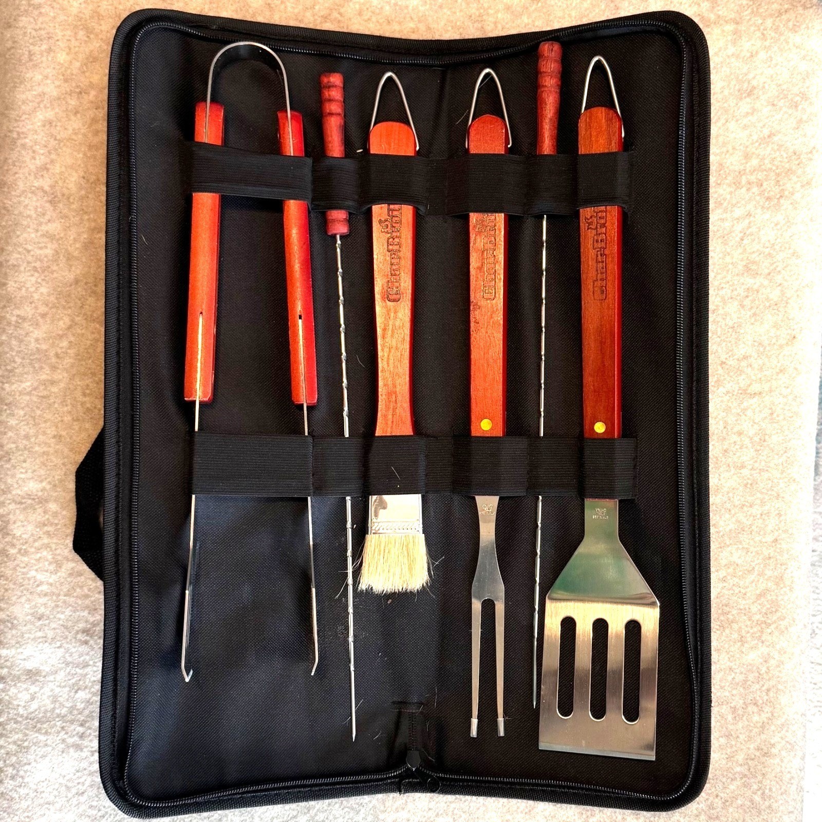 Char-Broil BBQ Tool Set w/ Case – 7 Piece Grill Utensils – Clean & Complete gallery