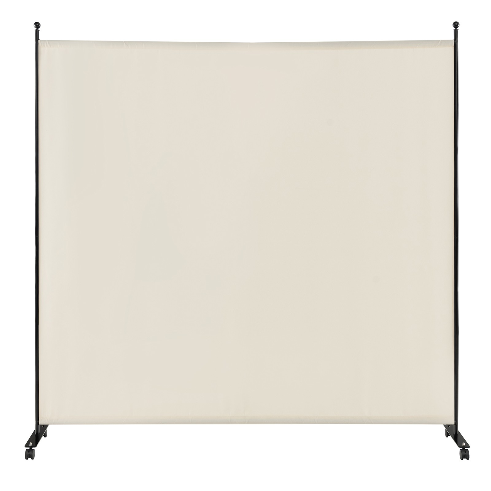 6' Single Panel Room Divider w/ Wheels Rolling Fabric Partition Privacy Screen gallery