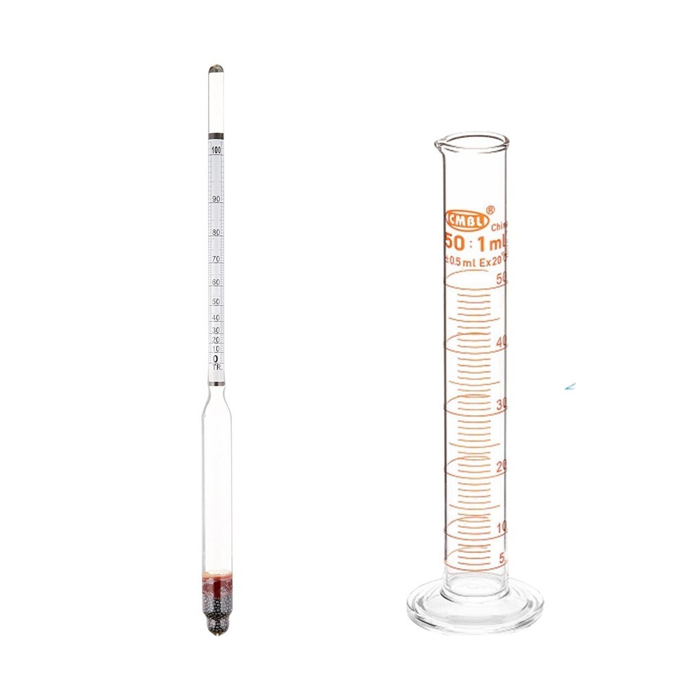 Alcohol Hydrometer 0-100% For Whiskey Moonshine Spirit Distilling Test Jar gallery
