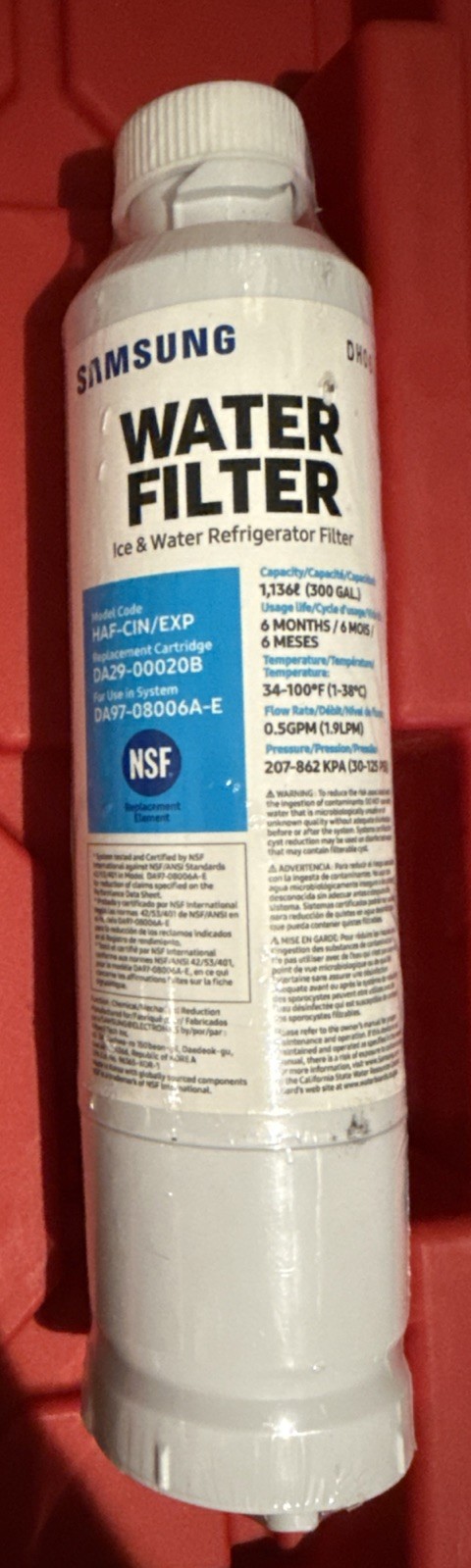 Samsung DA29-00020B HAF-CIN/EXP Refrigerator Ice & Water Filter Genuine NEW gallery