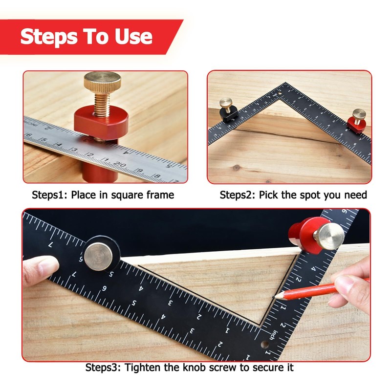 Stair Gauge Set for Framing Square Rafter Layout Marking Tool Carpentry Squares gallery