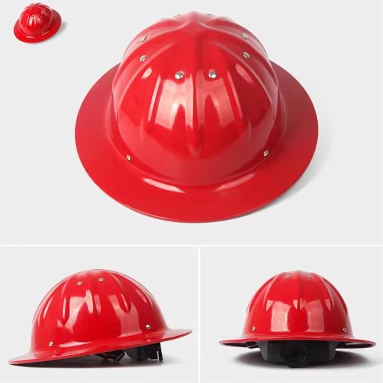 Aluminum Hard Hat Full Brim - Commercial Construction Safety Helmet gallery