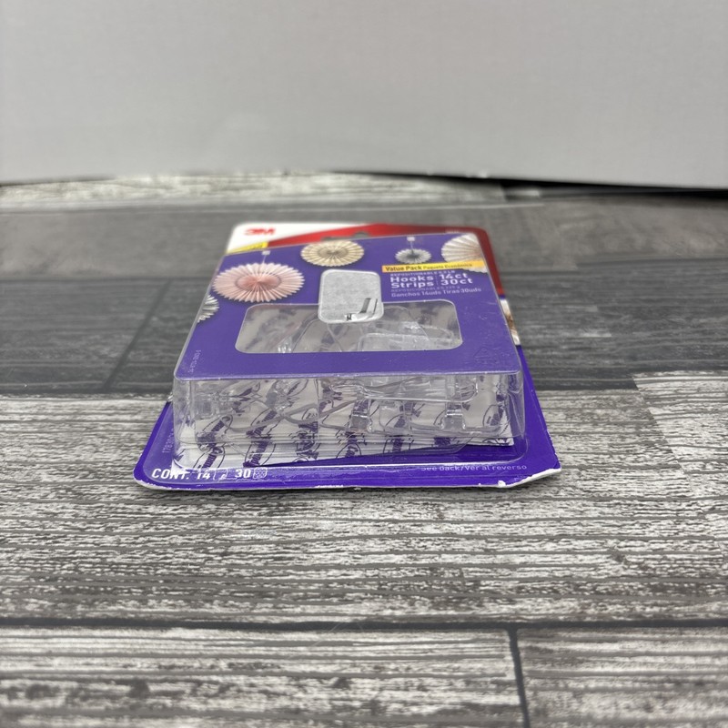 3M Command Adjustables Clear Repositionable 14 Hooks 30 Strips, 0.5-lb Hold {23} gallery