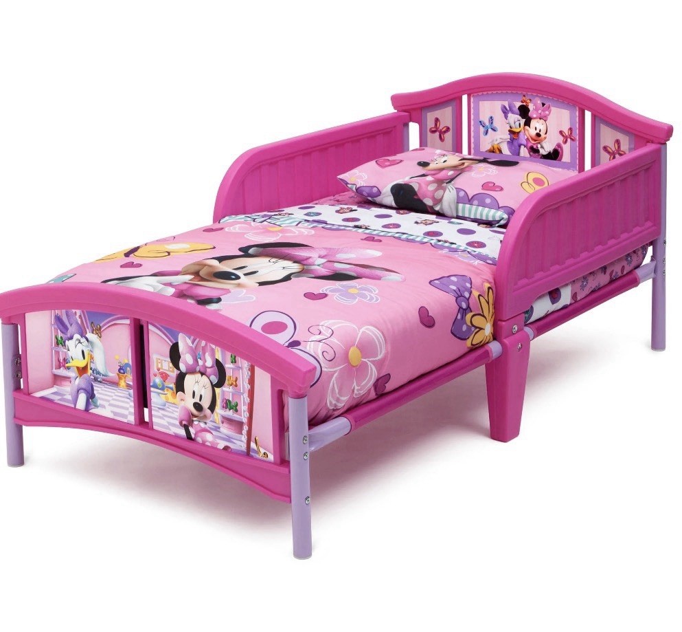 Disney Minnie Mouse Toddler Bed Frame, Pink/Purple Painted Plastic, Rectangular gallery