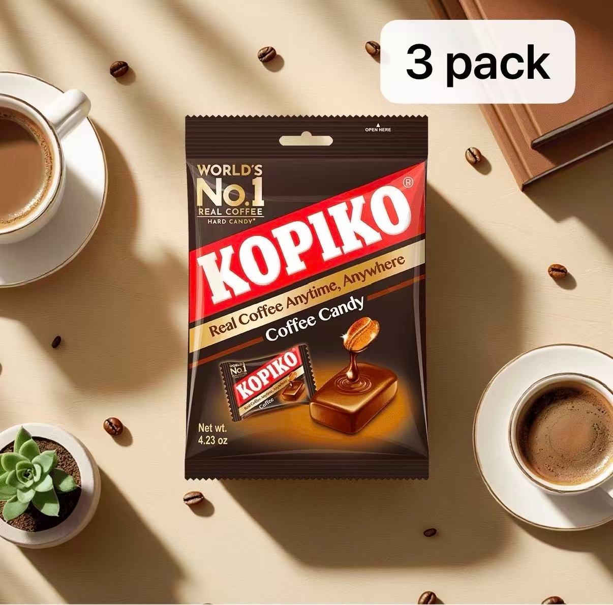 Kopiko Coffee Candy 3 Pack Real Coffee Hard Candy 4.23 oz Each gallery
